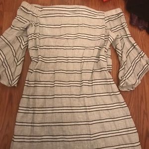 Off shoulder sun dress with open back